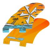 Phase 5 Sunset 3D Speed Base Twin Fin Set